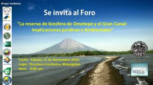 Foro en Ometepe sobre el canal