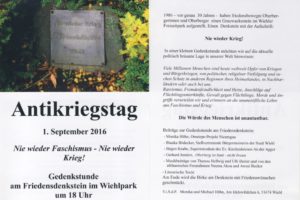 Antikriegstag 2016